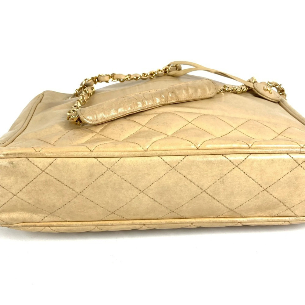 CHANEL Vintage Cream Leather Logo Shoulder Bag - Picture 7 of 16